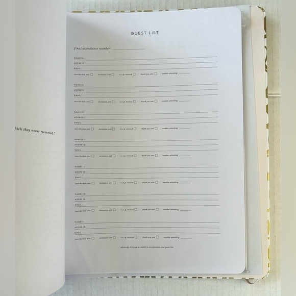 NEW! Kate Spade It Started Out With A Kiss Bridal Wedding Planner Rose - Picture 11 of 16